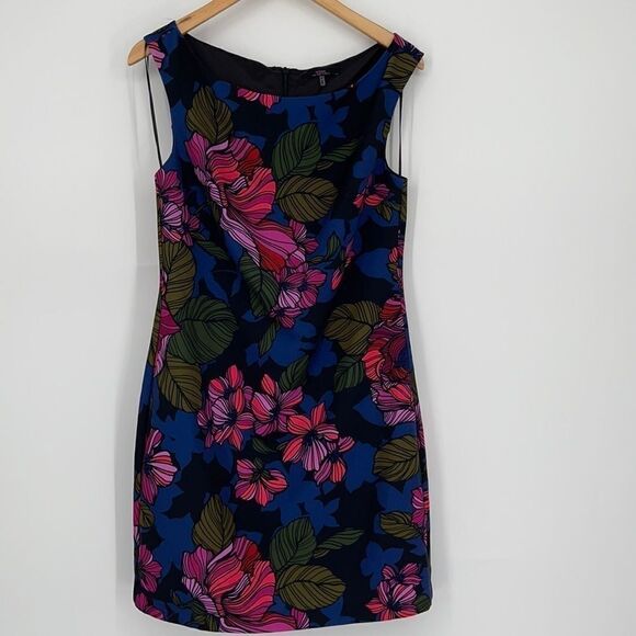 Trina Turk Keira Cap Sleeve Floral Print Dress - Picture 1 of 9